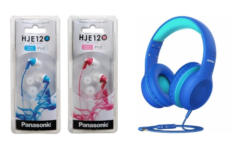 Kids headphone options for the plane